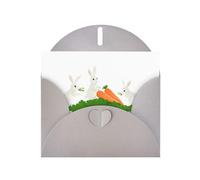 YYHWHJDE Gray Greeting Card A lively carrot pulling competition Pattern for Festive Birthday Party Invitation