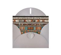YYHWHJDE Gray Greeting Card African Tribal Ethnic Pattern for Christmas, Children's Birthday, Valentine's Day, and Party Invitation