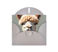 YYHWHJDE Gray Greeting Card Alpaca avatar Prints for Christmas, Children's Birthday, Valentine's Day, and Party Invitation