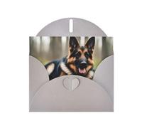 YYHWHJDE Gray Greeting Card Animal german shepherd Pattern for Festive Birthday Party Invitation
