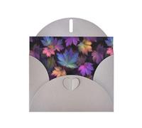 YYHWHJDE Gray Greeting Card Aurora Maple Leaf Pattern Perfect for Valentine's Day, Wedding Anniversary & Party Invitations
