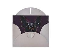 YYHWHJDE Gray Greeting Card Black Ghost Bat Prints for Christmas, Children's Birthday, Valentine's Day, and Party Invitation