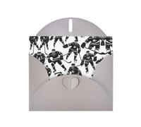 YYHWHJDE Gray Greeting Card Black hockey Pattern for Festive Birthday Party Invitation