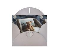 YYHWHJDE Gray Greeting Card Books on teddy bears Pattern for Christmas, Children's Birthday, Valentine's Day, and Party Invitation