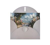 YYHWHJDE Gray Greeting Card Bubbles On The Path Pattern Perfect for Valentine's Day, Wedding Anniversary & Party Invitations