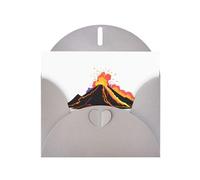 YYHWHJDE Gray Greeting Card Colorful volcano Pattern for Festive Birthday Party Invitation
