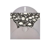 YYHWHJDE Gray Greeting Card Cool skull head Pattern Perfect for Valentine's Day, Wedding Anniversary & Party Invitations