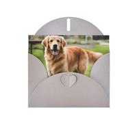 YYHWHJDE Gray Greeting Card cute golden retriever Pattern for Festive Birthday Party Invitation