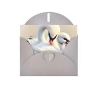 YYHWHJDE Gray Greeting Card Cute little swan Prints for Christmas, Children's Birthday, Valentine's Day, and Party Invitation