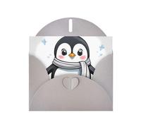 YYHWHJDE Gray Greeting Card Cute Penguin Pattern for Festive Birthday Party Invitation