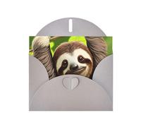 YYHWHJDE Gray Greeting Card Cute Sloth Prints for Christmas, Children's Birthday, Valentine's Day, and Party Invitation