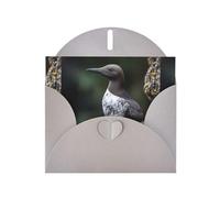 YYHWHJDE Gray Greeting Card Downy Puffin Pattern for Christmas, Children's Birthday, Valentine's Day, and Party Invitation