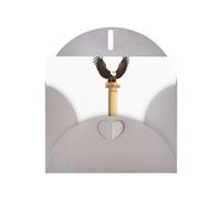 YYHWHJDE Gray Greeting Card Eagle on a pillar Pattern for Festive Birthday Party Invitation