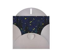 YYHWHJDE Gray Greeting Card Fireflies on the stars Pattern Perfect for Valentine's Day, Wedding Anniversary & Party Invitations