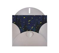 YYHWHJDE Gray Greeting Card Fireflies On The Stars Pattern Perfect for Valentine's Day, Wedding Anniversary & Party Invitations