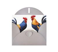 YYHWHJDE Gray Greeting Card French Roosters Prints for Christmas, Children's Birthday, Valentine's Day, and Party Invitation