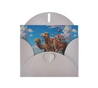YYHWHJDE Gray Greeting Card Gobi camel bell Pattern Perfect for Valentine's Day, Wedding Anniversary & Party Invitations