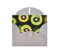 YYHWHJDE Gray Greeting Card Green kiwi Prints for Christmas, Children's Birthday, Valentine's Day, and Party Invitation