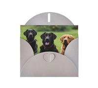 YYHWHJDE Gray Greeting Card labrador retriever Dogs Pattern for Christmas, Children's Birthday, Valentine's Day, and Party Invitation