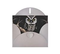 YYHWHJDE Gray Greeting Card Late Night Owl Prints for Christmas, Children's Birthday, Valentine's Day, and Party Invitation