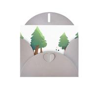 YYHWHJDE Gray Greeting Card Little Cat In The Forest Pattern Perfect for Valentine's Day, Wedding Anniversary & Party Invitations