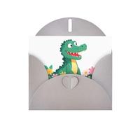 YYHWHJDE Gray Greeting Card Little crocodile on the flower boat Pattern for Christmas, Children's Birthday, Valentine's Day, and Party Invitation
