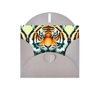 YYHWHJDE Gray Greeting Card Little fat tiger head Prints for Christmas, Children's Birthday, Valentine's Day, and Party Invitation