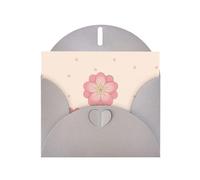 YYHWHJDE Gray Greeting Card Little pink cherry blossoms Pattern for Festive Birthday Party Invitation
