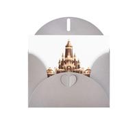 YYHWHJDE Gray Greeting Card Luxurious Chocolate Palace Pattern for Festive Birthday Party Invitation