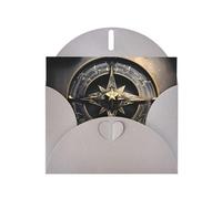 YYHWHJDE Gray Greeting Card Magical Design Norse Runes Compass Prints for Christmas, Children's Birthday, Valentine's Day, and Party Invitation