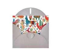YYHWHJDE Gray Greeting Card Mexican Otomi Animals Pattern for Festive Birthday Party Invitation
