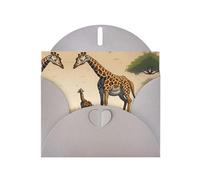 YYHWHJDE Gray Greeting Card Mother and child giraffe Prints for Christmas, Children's Birthday, Valentine's Day, and Party Invitation