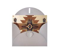 YYHWHJDE Gray Greeting Card Native American Patterns Prints for Christmas, Children's Birthday, Valentine's Day, and Party Invitation