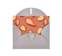 YYHWHJDE Gray Greeting Card Pure Background Papaya Pattern Perfect for Valentine's Day, Wedding Anniversary & Party Invitations