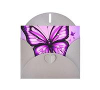 YYHWHJDE Gray Greeting Card Purple Butterfly Prints for Christmas, Children's Birthday, Valentine's Day, and Party Invitation