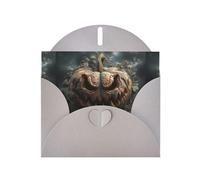 YYHWHJDE Gray Greeting Card Raven Pumpkin Pattern Perfect for Valentine's Day, Wedding Anniversary & Party Invitations