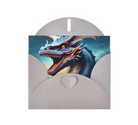 YYHWHJDE Gray Greeting Card Roaring Dragon Prints for Christmas, Children's Birthday, Valentine's Day, and Party Invitation