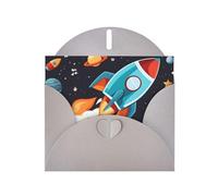 YYHWHJDE Gray Greeting Card rocket clipart space ship Prints for Christmas, Children's Birthday, Valentine's Day, and Party Invitation