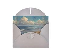 YYHWHJDE Gray Greeting Card Sea Lions Ashore Pattern Perfect for Valentine's Day, Wedding Anniversary & Party Invitations