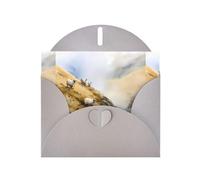 YYHWHJDE Gray Greeting Card Sheep On The Hillside Pattern Perfect for Valentine's Day, Wedding Anniversary & Party Invitations