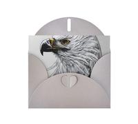 YYHWHJDE Gray Greeting Card Sketching an eagle Pattern for Christmas, Children's Birthday, Valentine's Day, and Party Invitation