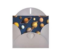 YYHWHJDE Gray Greeting Card Solar System Planets Prints for Christmas, Children's Birthday, Valentine's Day, and Party Invitation