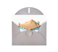 YYHWHJDE Gray Greeting Card Source Of Water In The Desert Picture for Festive Birthday Party Invitation