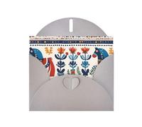 YYHWHJDE Gray Greeting Card Swedish Dala Horse Folk Prints for Christmas, Children's Birthday, Valentine's Day, and Party Invitation