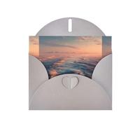 YYHWHJDE Gray Greeting Card The Endless Sea Pattern Perfect for Valentine's Day, Wedding Anniversary & Party Invitations