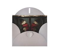 YYHWHJDE Gray Greeting Card The Imprisoned Butterfly Pattern Perfect for Valentine's Day, Wedding Anniversary & Party Invitations
