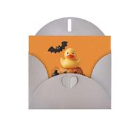 YYHWHJDE Gray Greeting Card The Joy Of Pumpkin And Duck Pattern Perfect for Valentine's Day, Wedding Anniversary & Party Invitations
