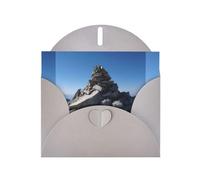 YYHWHJDE Gray Greeting Card The Stone On The Mountain Top Pattern Perfect for Valentine's Day, Wedding Anniversary & Party Invitations