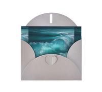 YYHWHJDE Gray Greeting Card The Surging Tide Pattern Perfect for Valentine's Day, Wedding Anniversary & Party Invitations