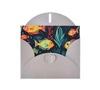 YYHWHJDE Gray Greeting Card tropical fish Pattern Perfect for Valentine's Day, Wedding Anniversary & Party Invitations